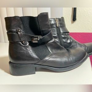 Aquatalia Chelsea Ankle Boot Black Leather